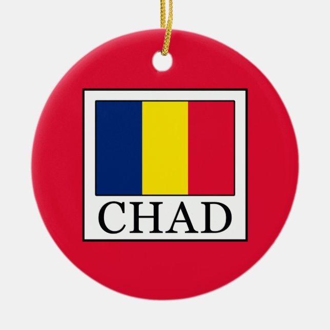 Chad Ceramic Ornament (Front)
