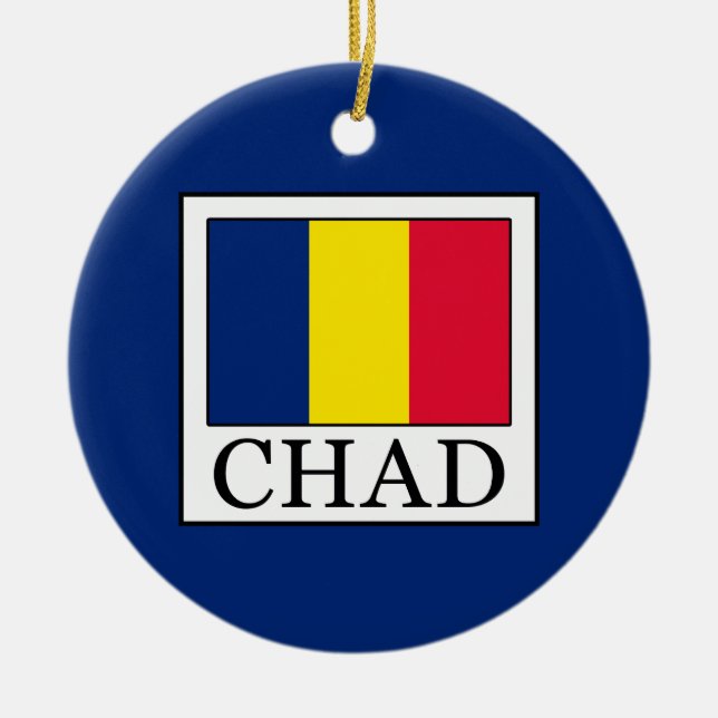 Chad Ceramic Ornament (Front)