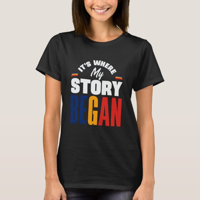 Chad Chadian Chad Flag Its Where My Story Began Ch T-Shirt (Front)