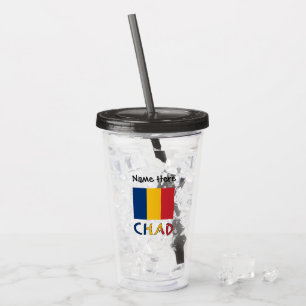 Chad Chadian Flag Personalized Acrylic Tumbler