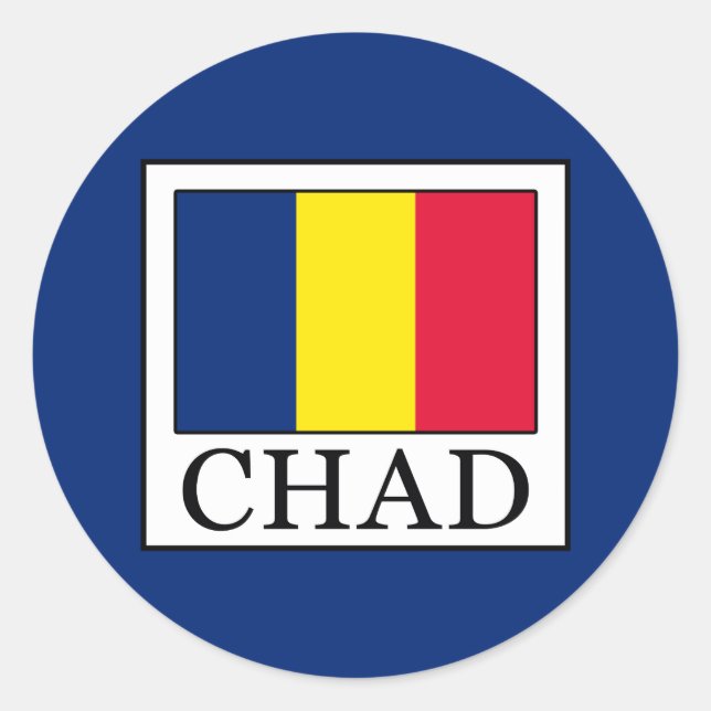 Chad Classic Round Sticker (Front)