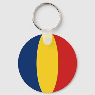 Chad Fisheye Flag Keychain
