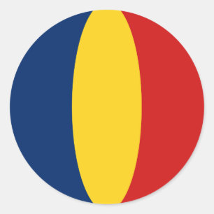 Chad Fisheye Flag Sticker