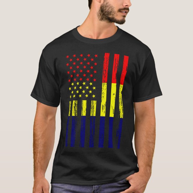 Chad Flag America US It is in my DNA  for Chadians T-Shirt (Front)