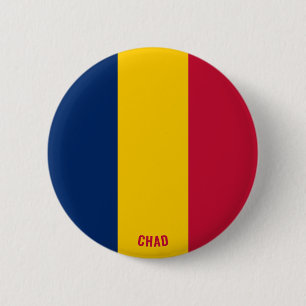 Chad Flag Charming Patriotic Button