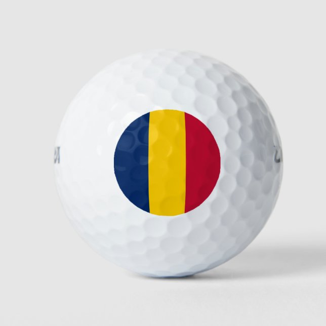 Chad Flag Golf Balls (Front)