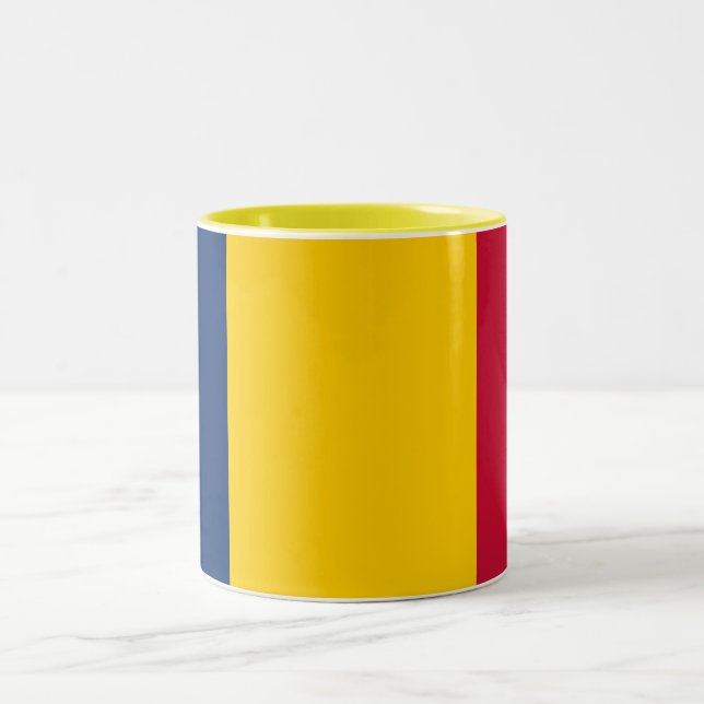 Chad Flag Two-Tone Coffee Mug (Center)