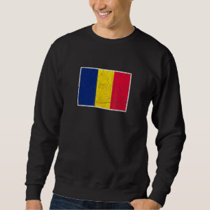 Chad Flag With Vintage Chadian National Colours Sweatshirt