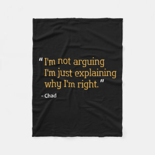 Chad Gift Quote Funny Birthday Personalized Name I Fleece Blanket