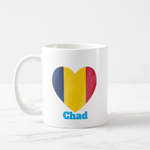 Chad Heart Flag  Coffee Mug