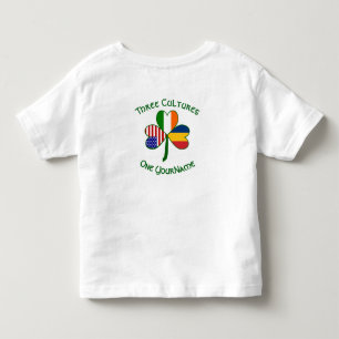 Chad Ireland USA Shamrock Flag Personalized Toddler T-shirt