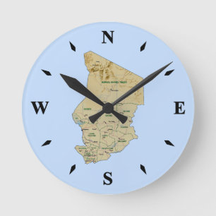 Chad Map Clock