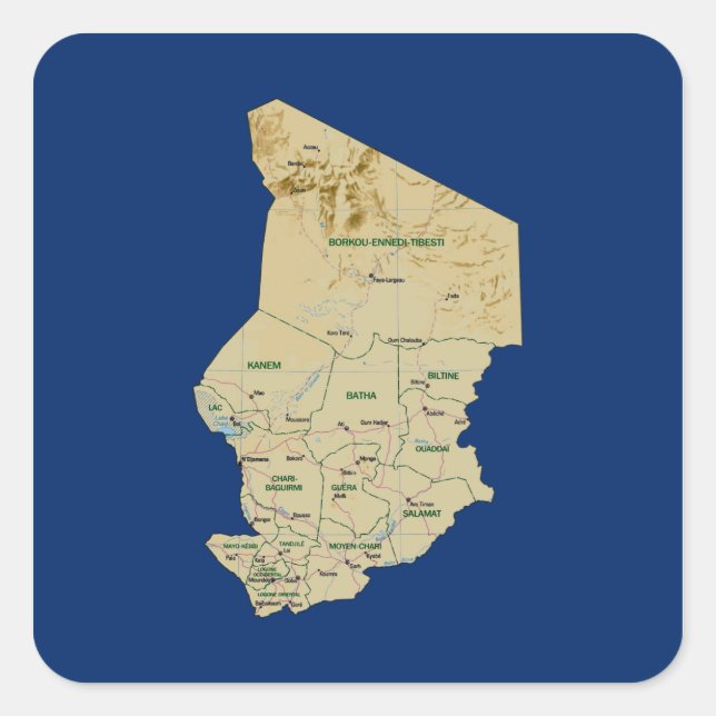 Chad Map Sticker (Front)
