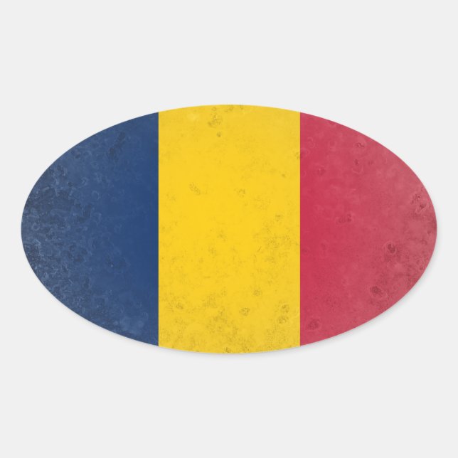 Chad Oval Sticker (Front)