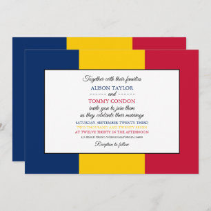 Chadian Flag, Flag of Chad Wedding Invitation
