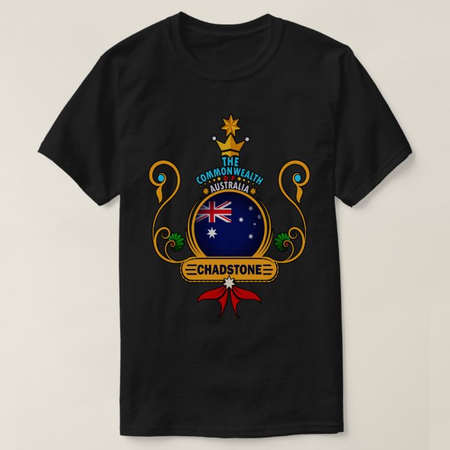 Chadstone suburb Australian Flag Souvenir T-Shirt (Design Front)