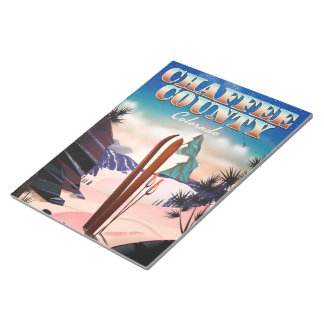 Chaffee County, Colorado ski poster. Notepad