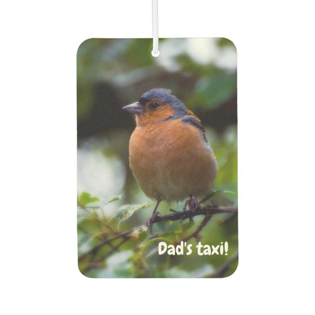 Chaffinch bird Car air freshener (Front)