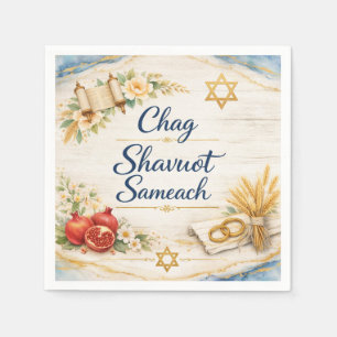 Chag Shavuot Sameach, Happy Shavuot  Napkin
