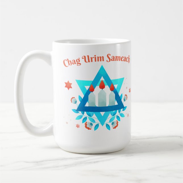 Chag Urim Sameach Coffee Mug (Left)