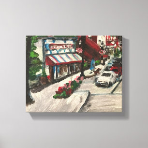 "Chagrin Falls" Ohio Painting by Willowcatdesigns Canvas Print
