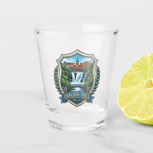 Chagrin Falls USA Shot Glass (Front)