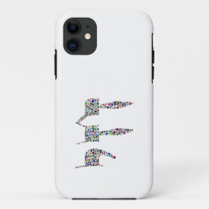 Chai symbol made with Gemstones in All Colours iPhone 11 Case
