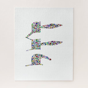 Chai symbol made with Gemstones in All Colours Jigsaw Puzzle