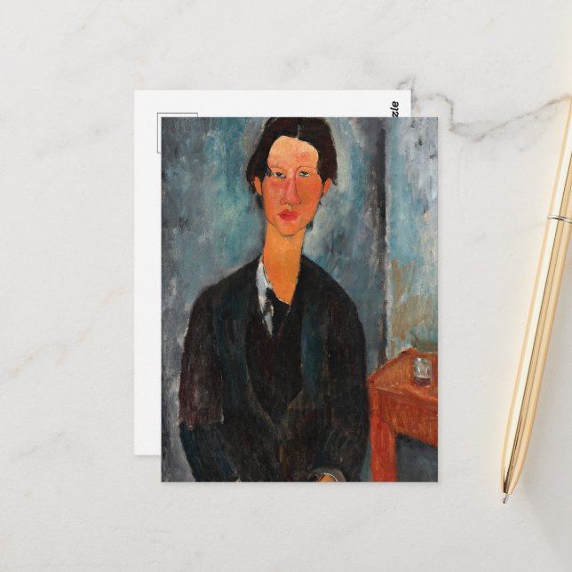 Chaim Soutine by Amedeo Modigliani Postcard (Front/Back In Situ)