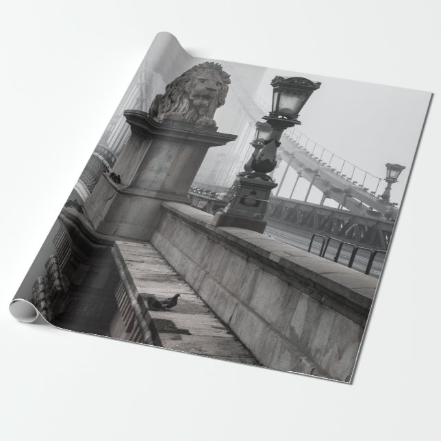 CHAIN BRIDGE, BUDAPEST WRAPPING PAPER (Unrolled)