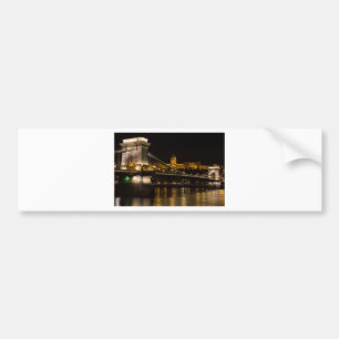 Chain Bridge with Buda Castle Hungary Budapest Bumper Sticker