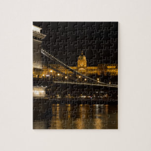 Chain Bridge with Buda Castle Hungary Budapest Jigsaw Puzzle