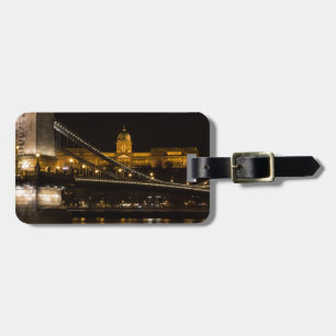 Chain Bridge with Buda Castle Hungary Budapest Luggage Tag