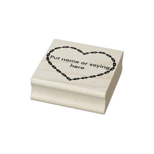 Chain heart shape 2 illustration art stamp
