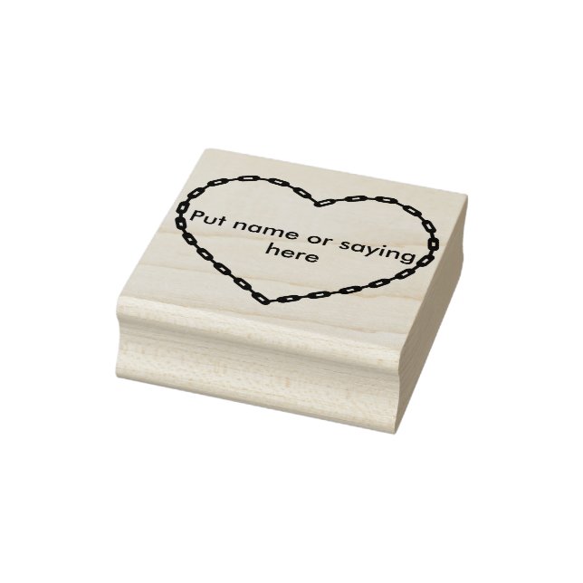 Chain heart shape 2 illustration art stamp (Stamp)