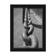 Chain in black and white postcard