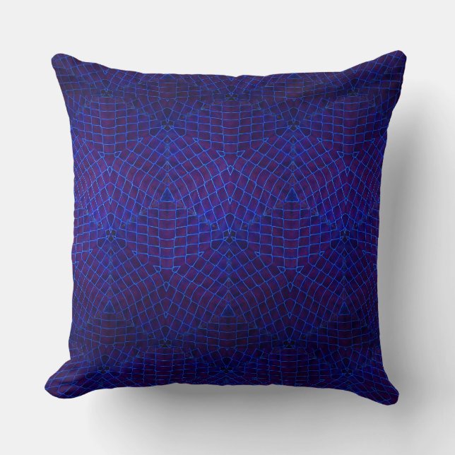 Chain Link Blue 20x20 Throw Pillow  (Front)