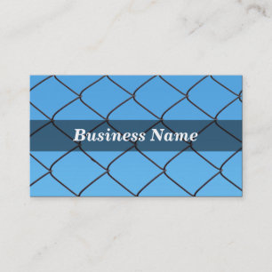 Chain Link Fence Against Clear Blue Sky Business Card