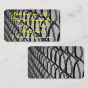 Chain link fence business card