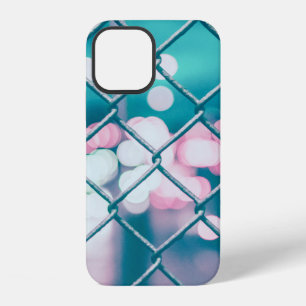 CHAIN LINK FENCE WITH BOKEH LIGHTS iPhone 12 CASE