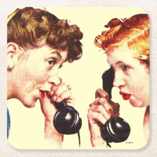 Chain of Gossip Square Paper Coaster