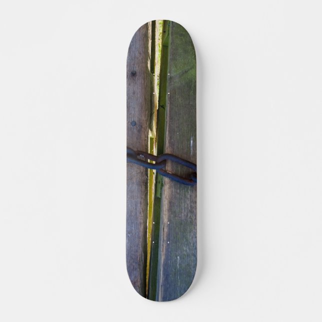Chain on wood skateboard (Front)