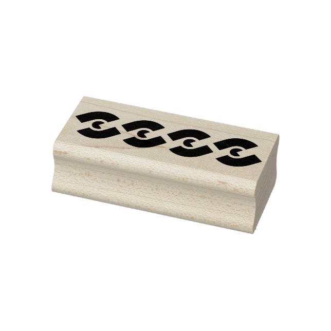 Chain pattern border silhouette art stamp (Stamp)