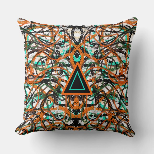 Chain pattern throw pillow (Front)