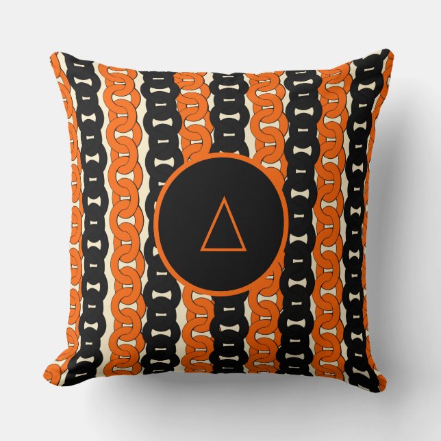 Chain pattern throw pillow (Front)