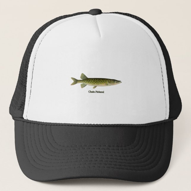 Chain Pickerel Illustration Trucker Hat (Front)