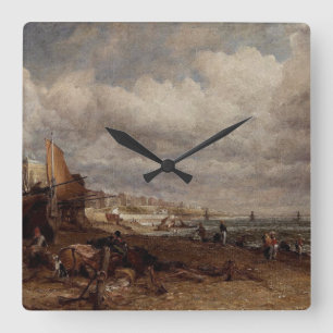 Chain Pier in Brighton by John Constable Square Wall Clock
