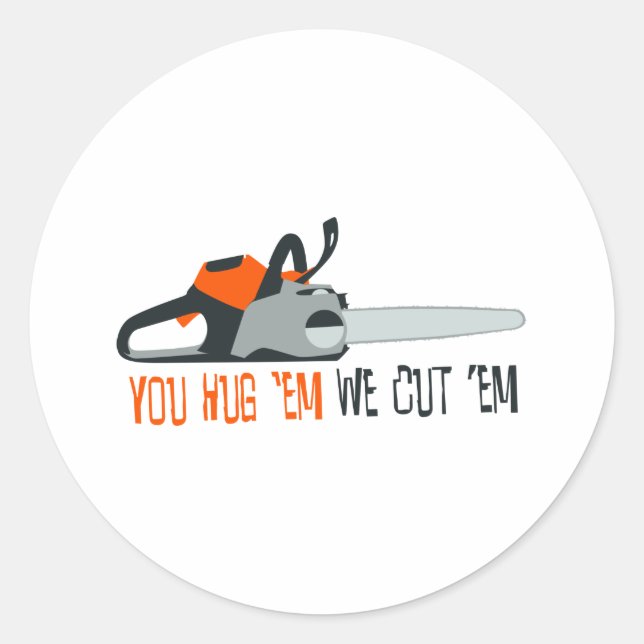 Chain Saw Classic Round Sticker (Front)
