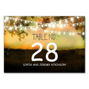 Chaîne allume Mariage Numéro de table Carte Place