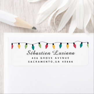 Chaîne d'ampoules de Noël Adresse de retour